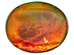 red orange and green gemstone