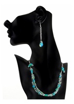 Silver Ocean Necklace & Earring Set