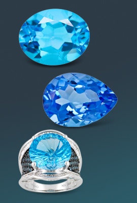 three blue topaz gems