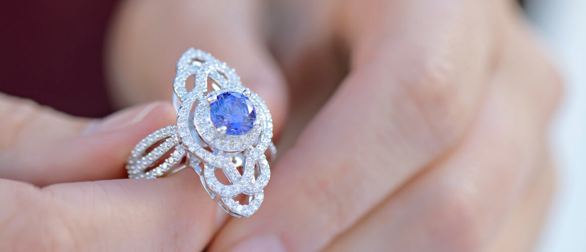 Woman holding ring