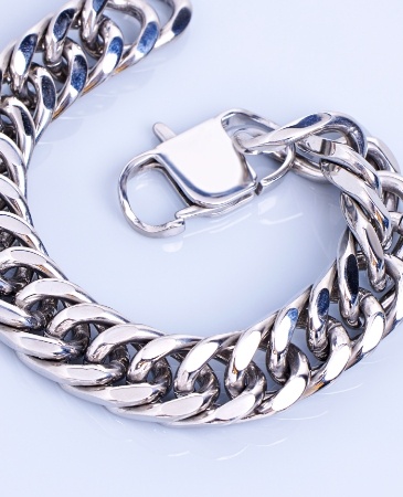 mens silver chain bracelet 