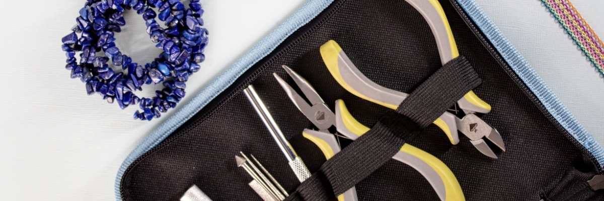 a toolbox full of jewelry-making tools