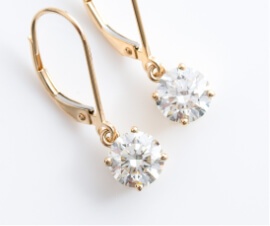 Lab-grown diamond earrings 
