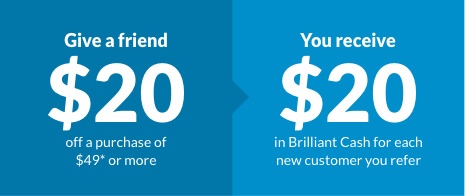 Give a friend $20 off a purchase of $49* or more.