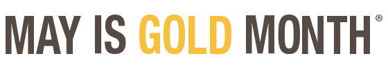 may is gold month logo