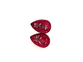 Ruby Unheated 15.85x10.45mm Pear Shape Carving Pair 19.60ct