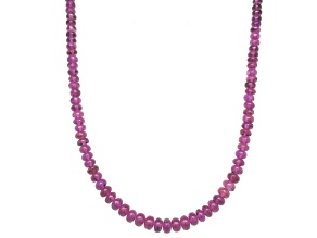Purple Garnet 4-5mm Rondelle Bead Strand Approximately 16" in Length. Includes Silver Clasp.