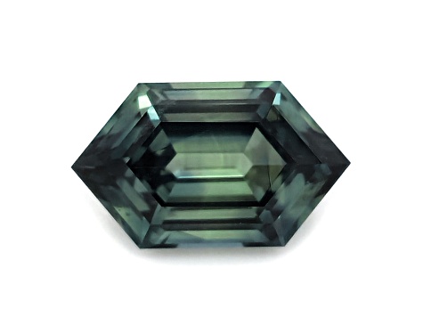 Teal Sapphire Unheated 12.16x7.24mm Hexagon 3.54ct