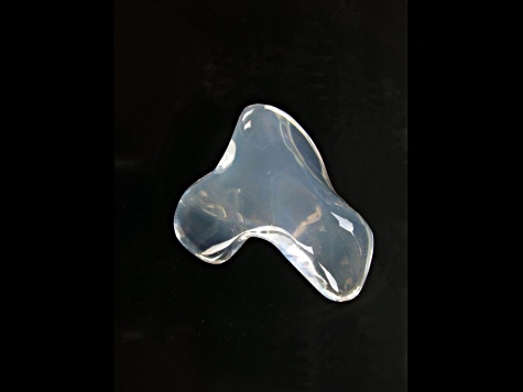 Colorless "Water" Opal 31x19mm Free-Form Carving 28.37ct