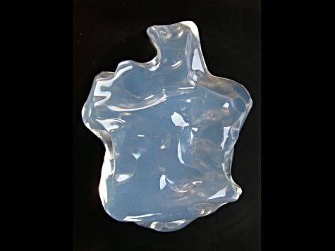 Colorless "Water" Opal 36x29mm Free-Form Carving 53.25cts