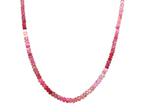 Spinel Shaded 2.5-3.5mm Faceted Bead Strand Approximately 18" in Length. Includes Silver Clasp.
