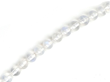 Picture of Blue Rainbow Moonstone 4mm Smooth Rounds Smooth Rounds Bead Strand, 15" strand length